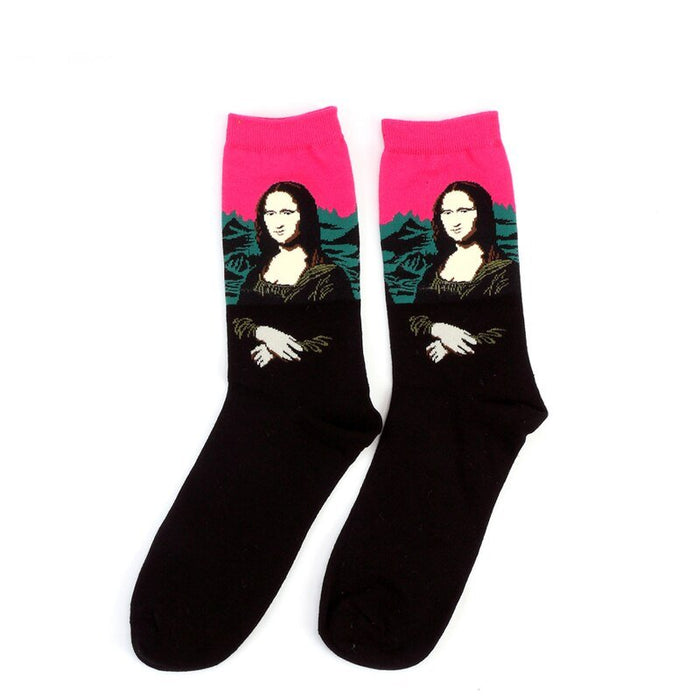 Hot Dropshipping Autumn winter Retro Women New Art Van Gogh Mural World Famous Oil Painting Series Men Socks Funny Socks - Bivakshop