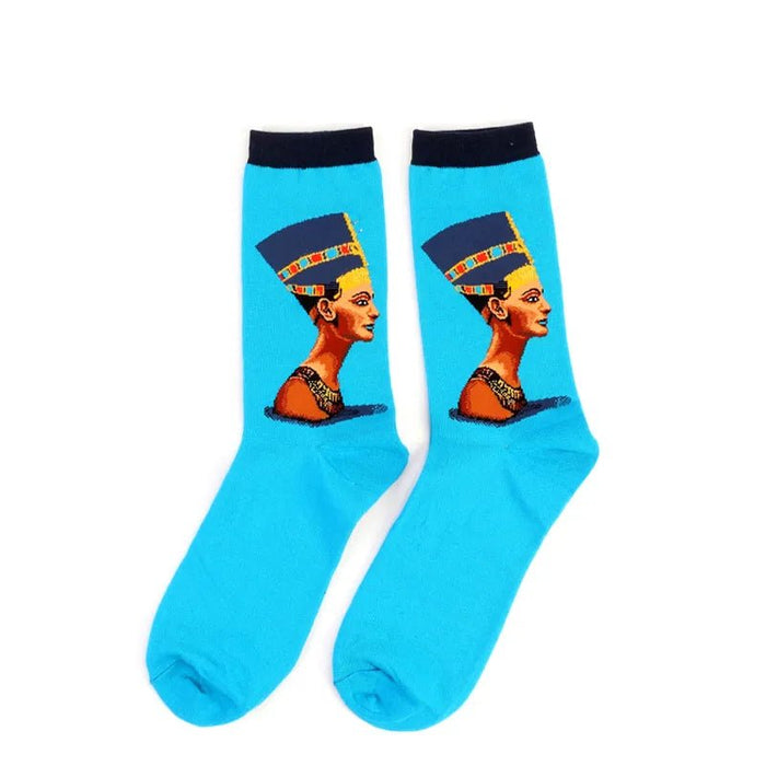 Hot Dropshipping Autumn winter Retro Women New Art Van Gogh Mural World Famous Oil Painting Series Men Socks Funny Socks - Bivakshop