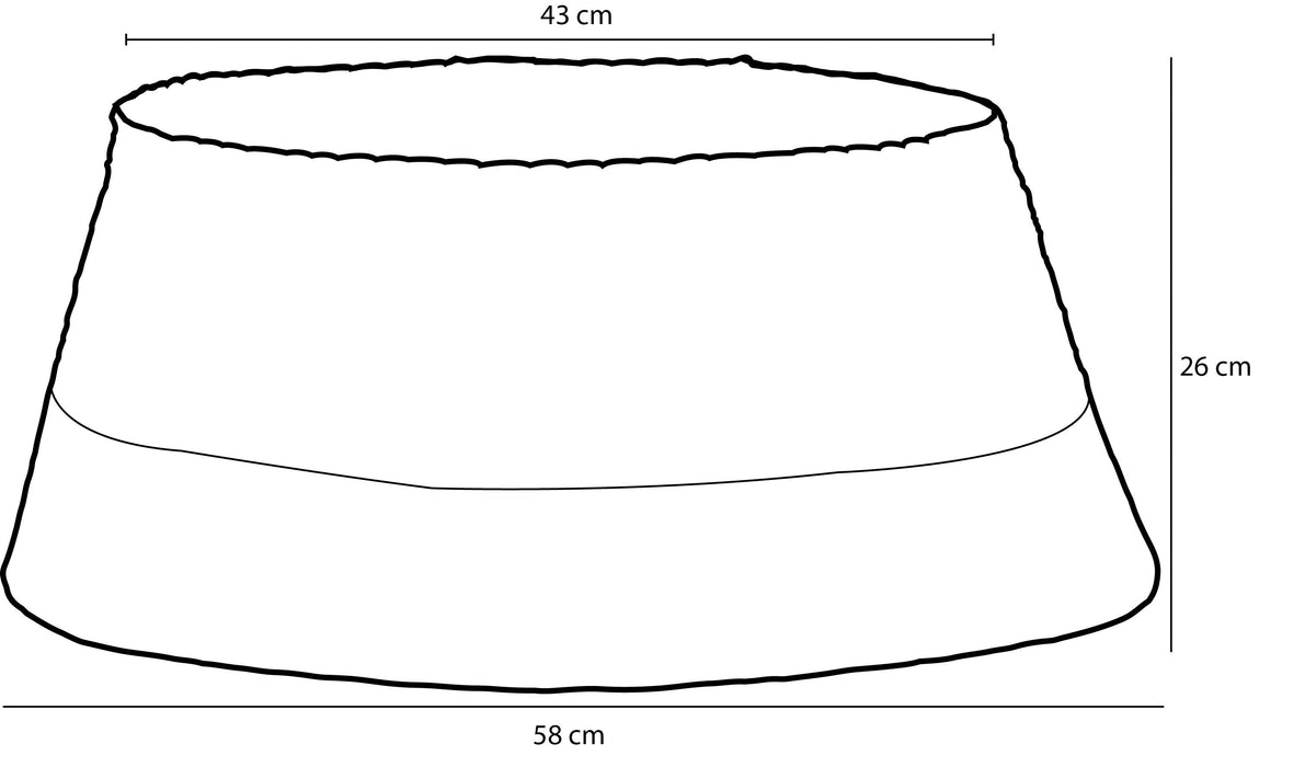 House of Seasons - Boomrok Zilver Glans – D58 cm – Stijlvolle Kerstboomvoet Bedekking - Bivakshop