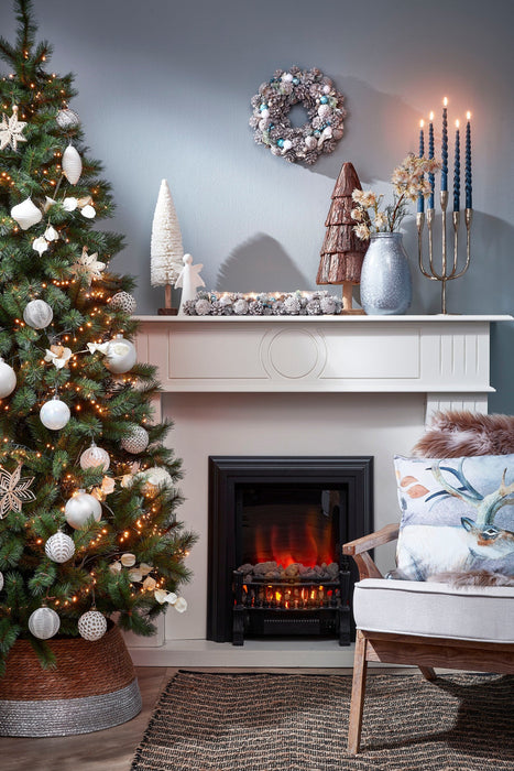 House of Seasons - Boomrok Zilver Glans – D58 cm – Stijlvolle Kerstboomvoet Bedekking - Bivakshop