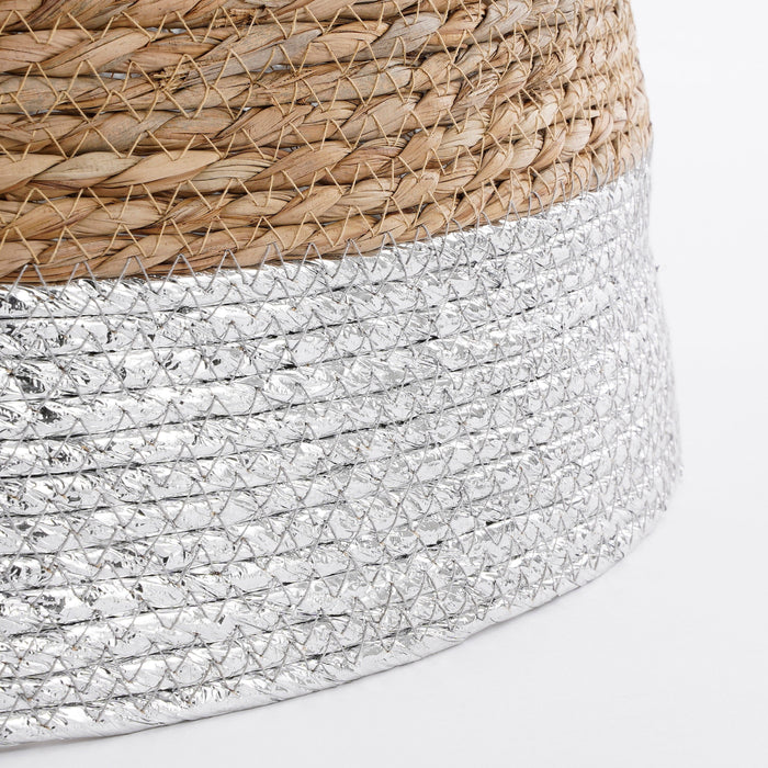 House of Seasons - Boomrok Zilver Glans – D58 cm – Stijlvolle Kerstboomvoet Bedekking - Bivakshop