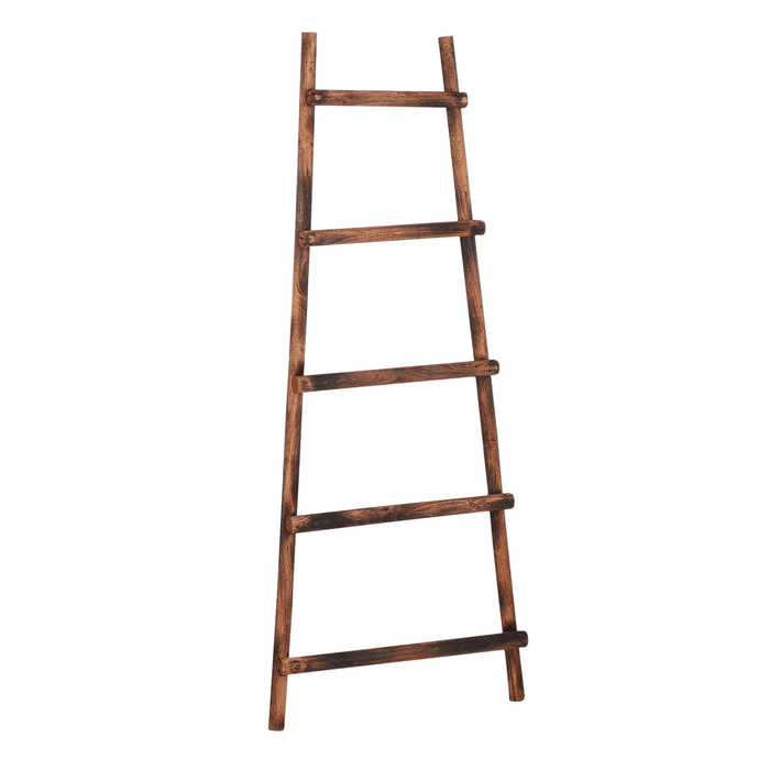 House of Seasons - Decoratieve Ladder – Bruin – L29 x B49 x H119 cm – Stijlvol & Functioneel - Bivakshop