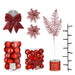 House of Seasons - Kerstboomdecoratieset – Onbreekbaar - Rood – 100 Stuks - Bivakshop