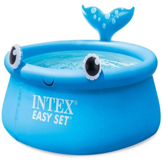 Huismerk - Intex jolly whale easy set zwembad - 183 x 51 cm met vrolijk walvisontwerp - Bivakshop