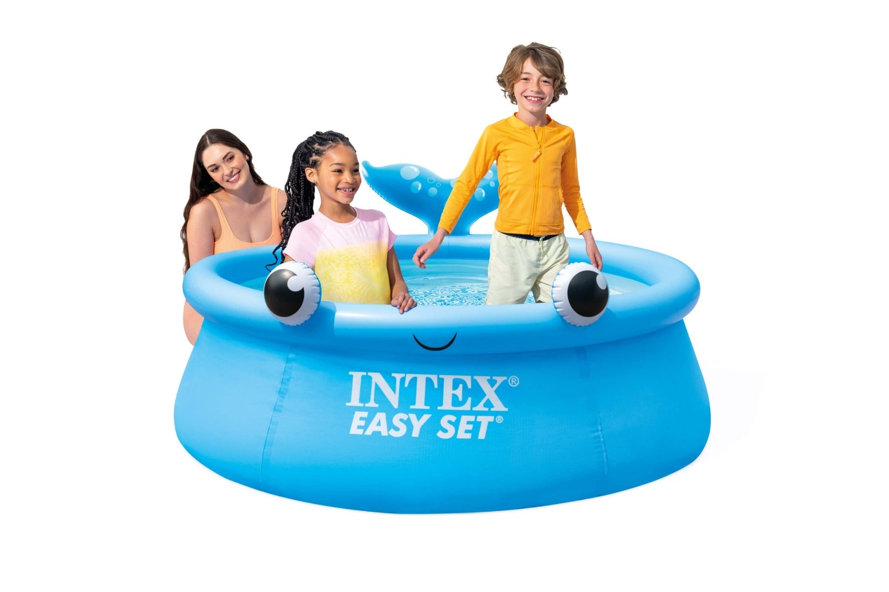 Huismerk - Intex jolly whale easy set zwembad - 183 x 51 cm met vrolijk walvisontwerp - Bivakshop