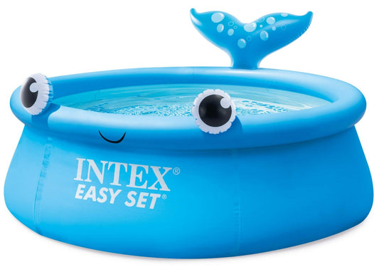 Huismerk - Intex jolly whale easy set zwembad - 183 x 51 cm met vrolijk walvisontwerp - Bivakshop