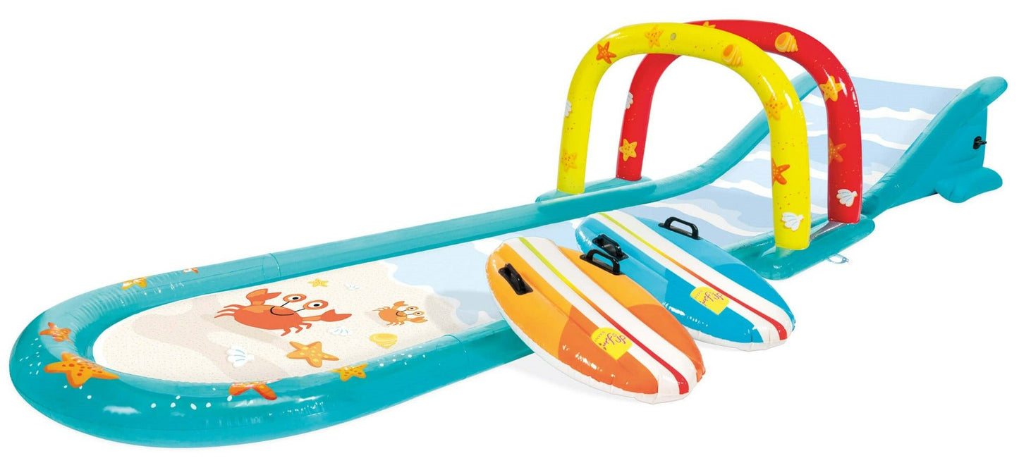 Huismerk intex - Surfing fun opblaasbare waterglijbaan - Surfplanken en watersproeiers - Bivakshop