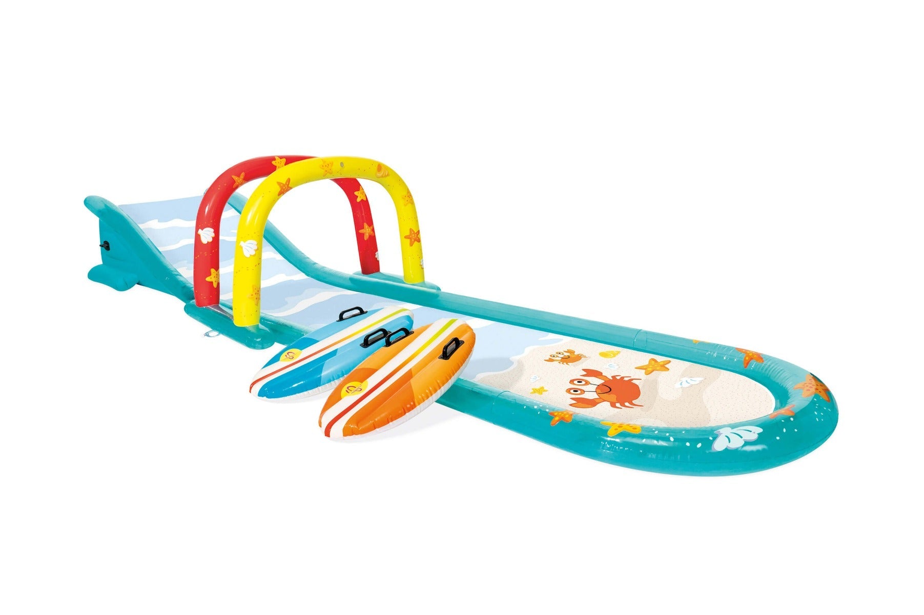 Huismerk intex - Surfing fun opblaasbare waterglijbaan - Surfplanken en watersproeiers - Bivakshop