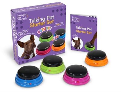 Hunger For Words - Talking Pet Starter Set - Interactief Communicatiesysteem - 4 Buttons - Bivakshop