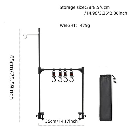 IGT lampstandaard – Draagbare aluminium campingrek voor kookgerei & verlichting - Bivakshop