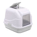 Imac - Kattenbak Easy Cat Wit / Lichtgrijs - 50x40x40 cm - Inclusief Filter & Schep - Bivakshop