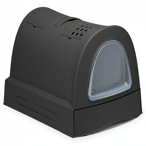 Imac - Kattenbak Zuma Met Schuiflade Antraciet - 40x56x42,5 cm - Modern Design - Bivakshop