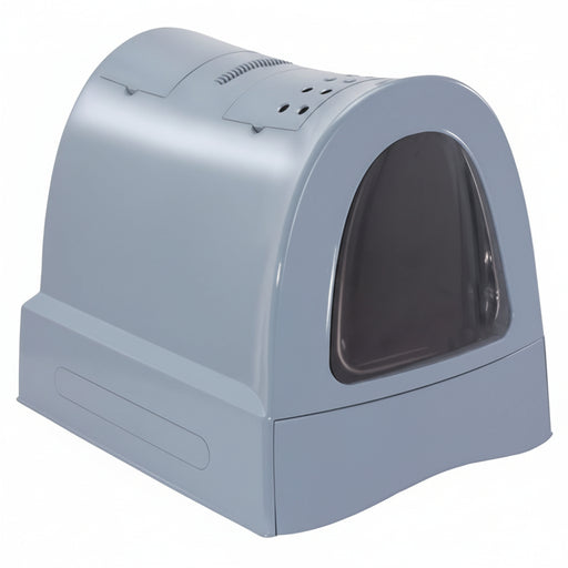 Imac - Kattenbak Zuma Met Schuiflade Blauw - 40x56x42,5 cm - Modern Design - Bivakshop