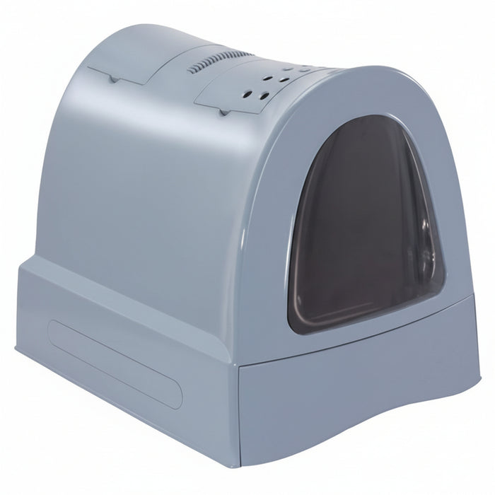 Imac - Kattenbak Zuma Met Schuiflade Blauw - 40x56x42,5 cm - Modern Design - Bivakshop