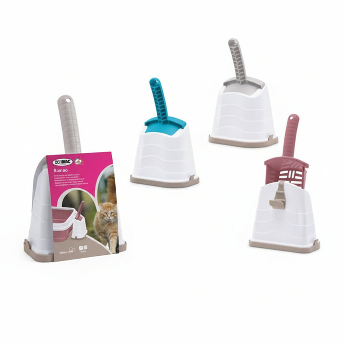 Imac - Kattenbakschep Romeo Met Houder - 17,5x11x28 cm - Assorti - Bivakshop