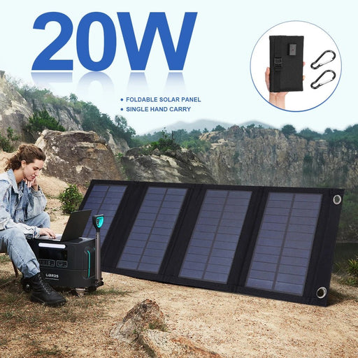 Inklapbaar zonnepaneel 20 W – Draagbare USB - 5V lader - Bivakshop