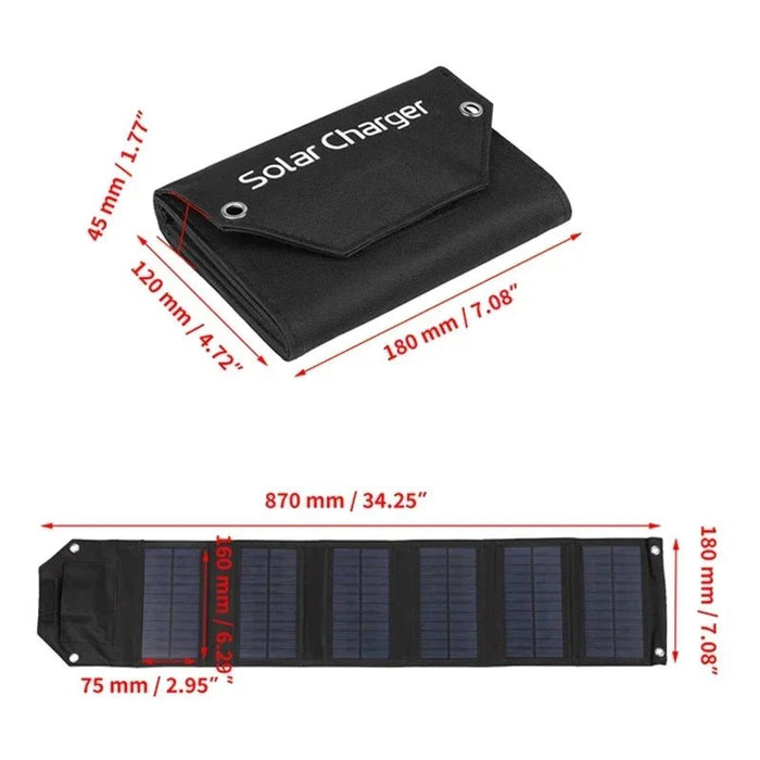 Inklapbaar zonnepaneel 60/80/100 W – Draagbare USB - 5V lader - Bivakshop