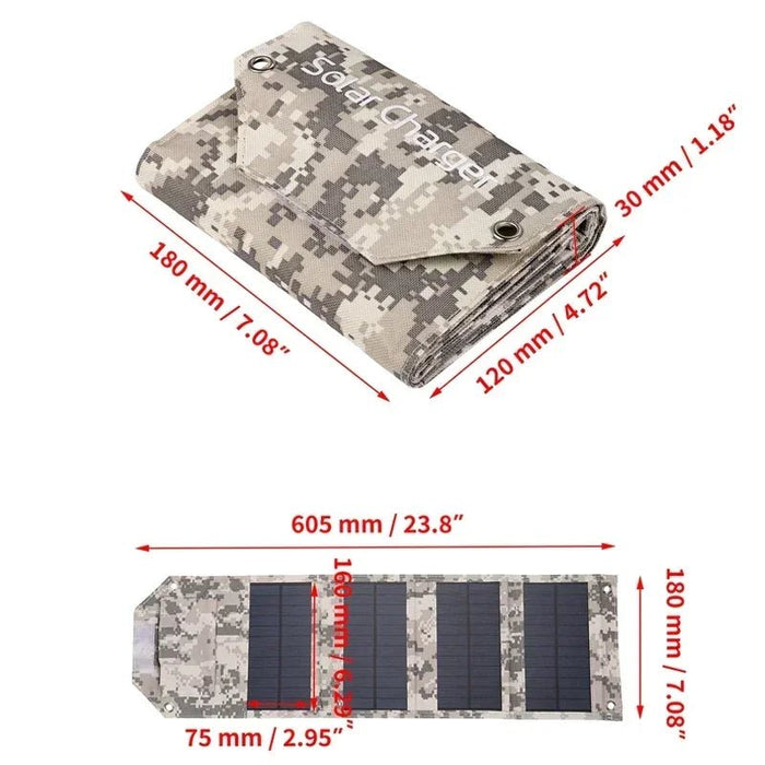 Inklapbaar zonnepaneel 60/80/100 W – Draagbare USB - 5V lader - Bivakshop