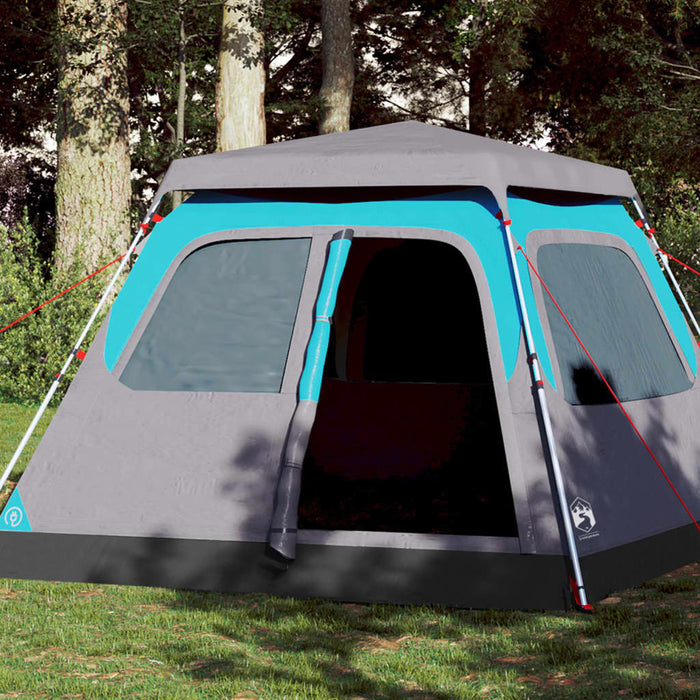 Instant Koepeltent Blauw – Snelontgrendeling – Snelle Opzet & Waterdicht – 4, 6 of 8 Personen - Bivakshop