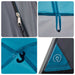 Instant Koepeltent Blauw – Snelontgrendeling – Snelle Opzet & Waterdicht – 4, 6 of 8 Personen - Bivakshop