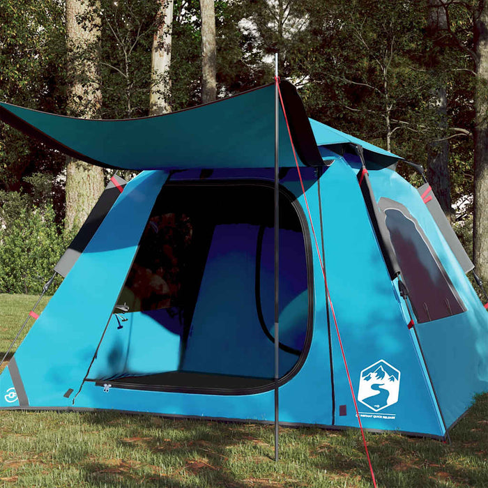 Instant Koepeltent Blauw – Snelontgrendeling – Snelle Opzet & Waterdicht – 4 of 5 Personen - Bivakshop