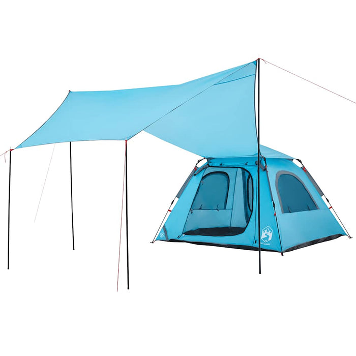 Instant Koepeltent Blauw – Snelontgrendeling – Snelle Opzet & Waterdicht – 4 of 5 Personen - Bivakshop