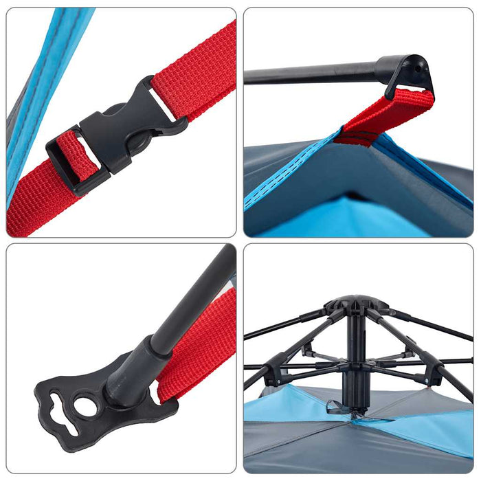 Instant Koepeltent Blauw – Snelontgrendeling – Stabiel & Fris – 3, 4 of 5 Personen - Bivakshop