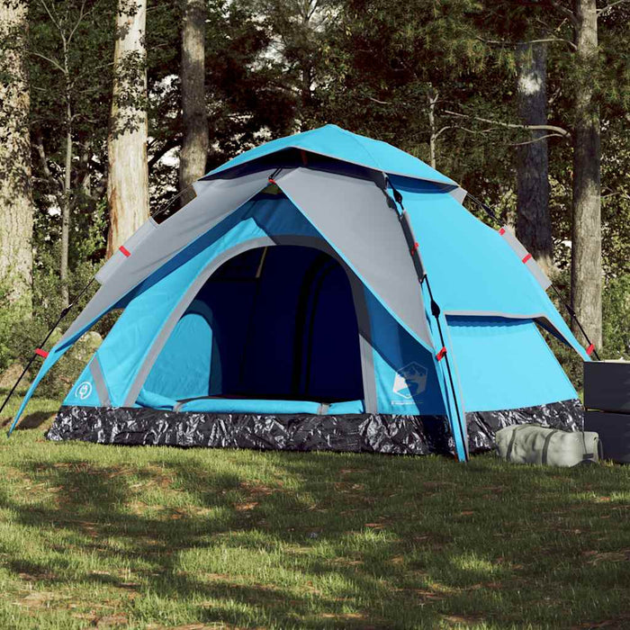 Instant Koepeltent Blauw – Snelontgrendeling – Stabiel & Fris – 3, 4 of 5 Personen - Bivakshop