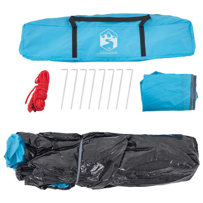 Instant Koepeltent Blauw – Snelontgrendeling – Stabiel & Fris – 3, 4 of 5 Personen - Bivakshop