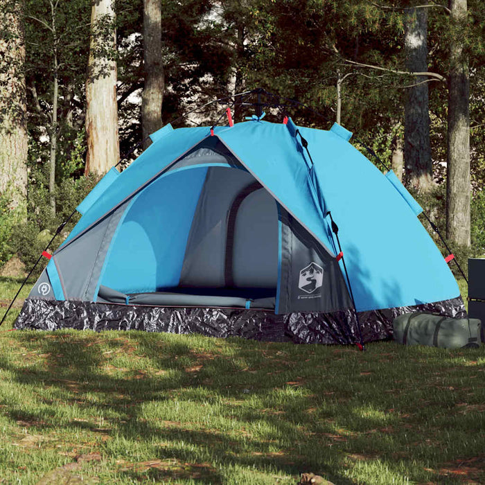 Instant Koepeltent Blauw – Snelontgrendeling – Waterdicht & Snelle Opzet – 2 of 3 Personen - Bivakshop