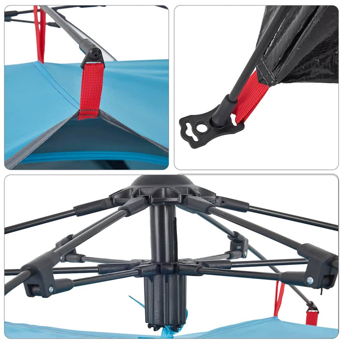 Instant Koepeltent Blauw – Snelontgrendeling – Waterdicht & Snelle Opzet – 2 of 3 Personen - Bivakshop