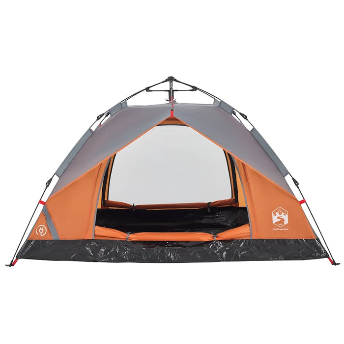 Instant Koepeltent – Grijs/Oranje – Snelontgrendeling – 2 - 3 Personen - Bivakshop