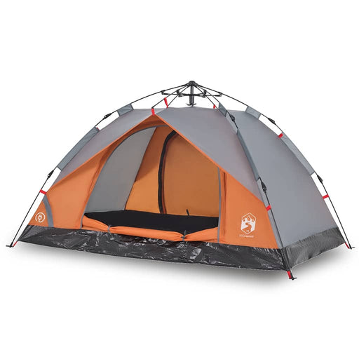 Instant Koepeltent – Grijs/Oranje – Snelontgrendeling – 2 - 3 Personen - Bivakshop