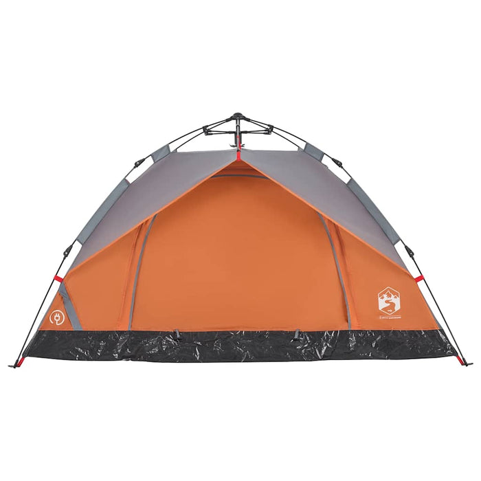 Instant Koepeltent – Grijs/Oranje – Snelontgrendeling – 2 - 3 Personen - Bivakshop