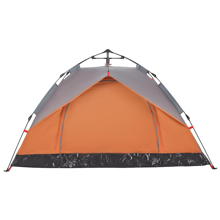 Instant Koepeltent – Grijs/Oranje – Snelontgrendeling – 2 - 3 Personen - Bivakshop