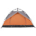 Instant Koepeltent – Grijs/Oranje – Snelontgrendeling – 2 - 3 Personen - Bivakshop