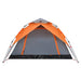 Instant Koepeltent – Grijs/Oranje – Snelontgrendeling – 3, 4 of 5 Personen - Bivakshop
