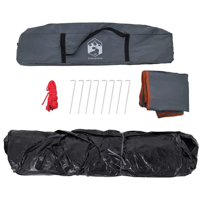 Instant Koepeltent – Grijs/Oranje – Snelontgrendeling – 3, 4 of 5 Personen - Bivakshop