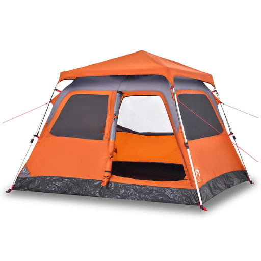 Instant Koepeltent Grijs/Oranje – Snelontgrendeling – 4, 6 of 8 Personen - Bivakshop