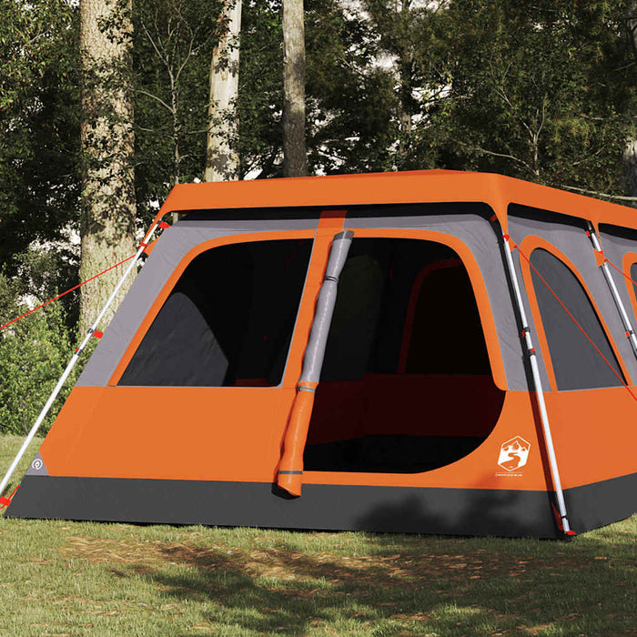Instant Koepeltent Grijs/Oranje – Snelontgrendeling – 4, 6 of 8 Personen - Bivakshop