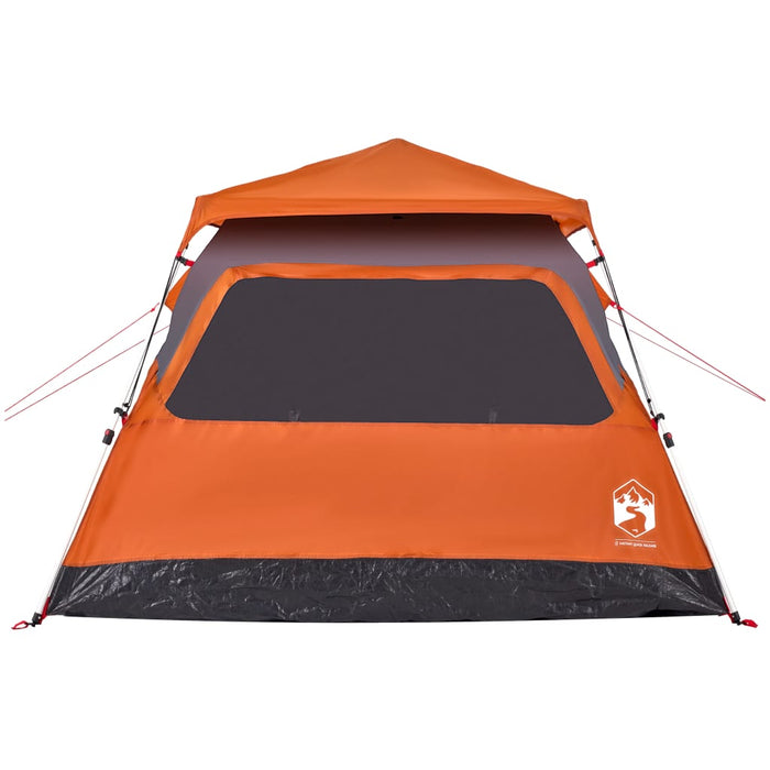 Instant Koepeltent Grijs/Oranje – Snelontgrendeling – 4, 6 of 8 Personen - Bivakshop