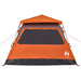 Instant Koepeltent Grijs/Oranje – Snelontgrendeling – 4, 6 of 8 Personen - Bivakshop