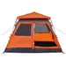 Instant Koepeltent Grijs/Oranje – Snelontgrendeling – 4, 6 of 8 Personen - Bivakshop
