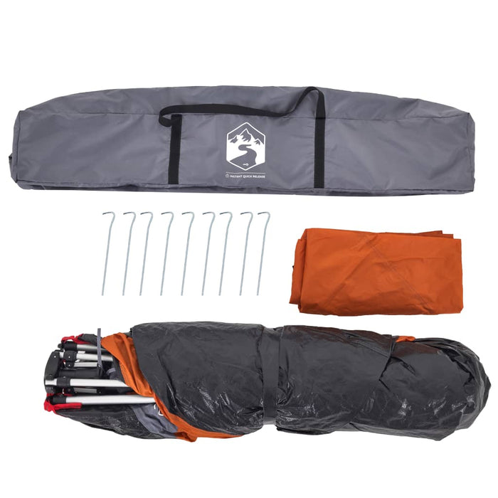 Instant Koepeltent Grijs/Oranje – Snelontgrendeling – 4, 6 of 8 Personen - Bivakshop