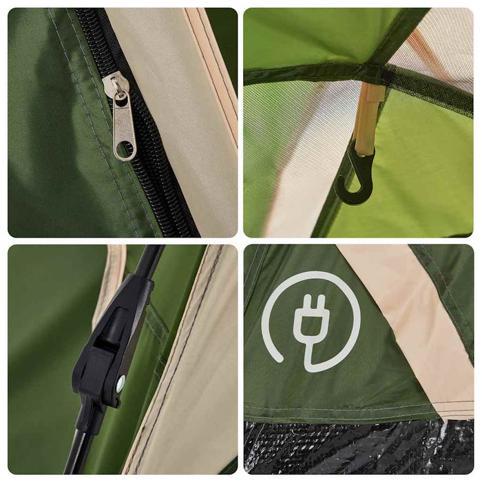 Instant Koepeltent Groen – Snelontgrendeling – Snelle Opzet & Waterdicht – 2 of 3 Personen - Bivakshop