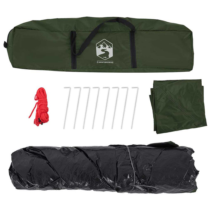 Instant Koepeltent Groen – Snelontgrendeling – Stabiel & Discreet – 3, 4 of 5 Personen - Bivakshop