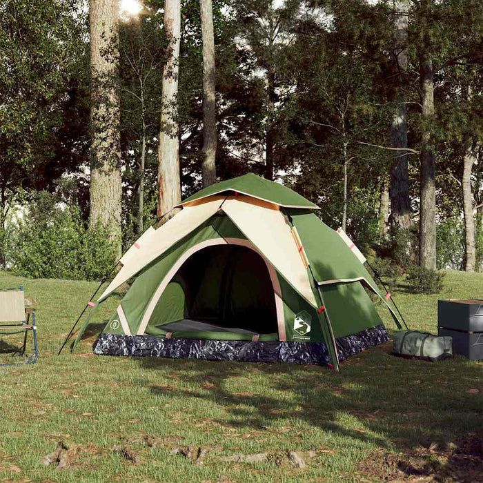 Instant Koepeltent Groen – Snelontgrendeling – Stabiel & Discreet – 3, 4 of 5 Personen - Bivakshop