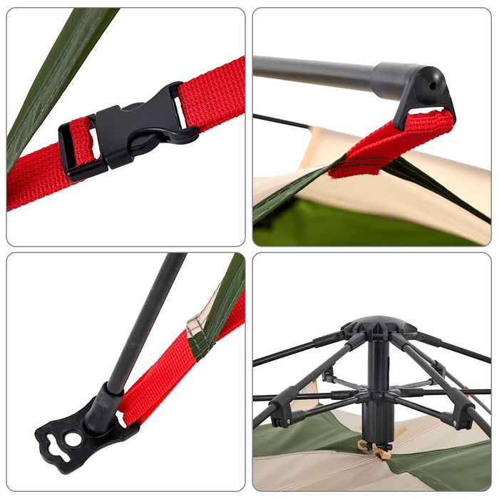 Instant Koepeltent Groen – Snelontgrendeling – Stabiel & Discreet – 3, 4 of 5 Personen - Bivakshop