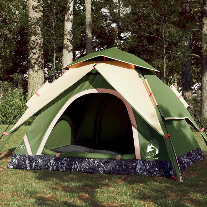 Instant Koepeltent Groen – Snelontgrendeling – Stabiel & Discreet – 3, 4 of 5 Personen - Bivakshop