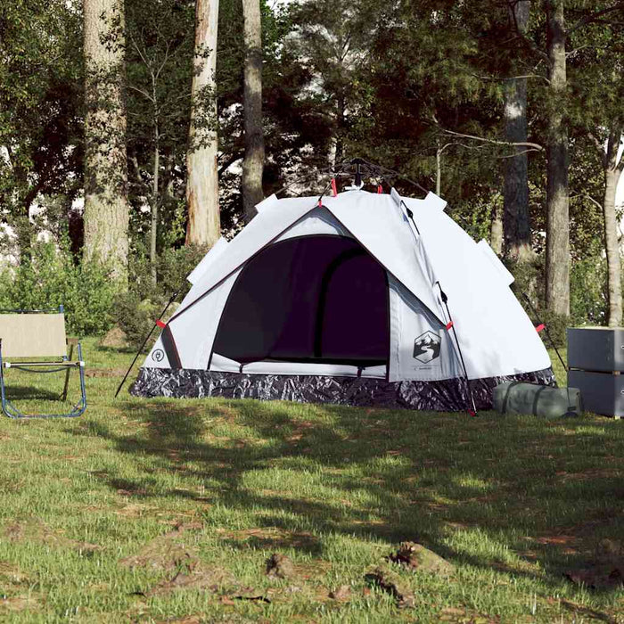 Instant Koepeltent Wit – Snelontgrendeling – Verduisterende Stof – 2 of 3 Personen - Bivakshop